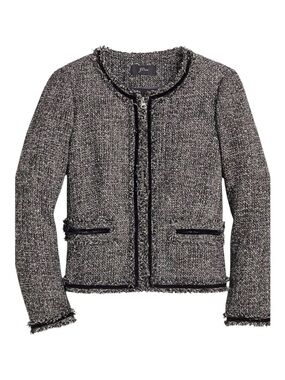 J. CREW Lady Jacket in Sparkling Constellation Tweed, Size 12.
